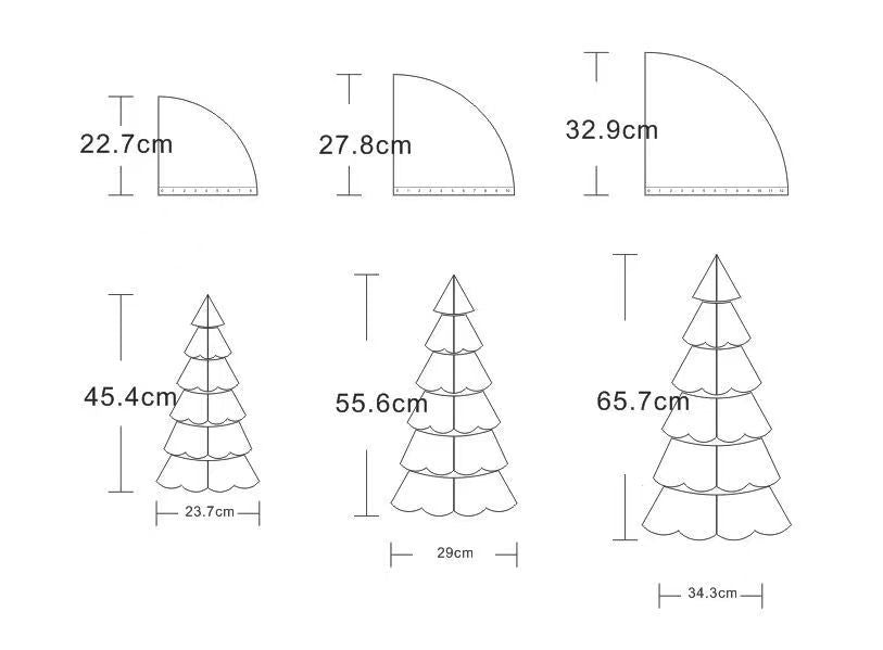 Handgefertigter Weihnachtsbaum-Quiltbezug, Lineal, Weihnachtsmuster, Quilt-Vorlage