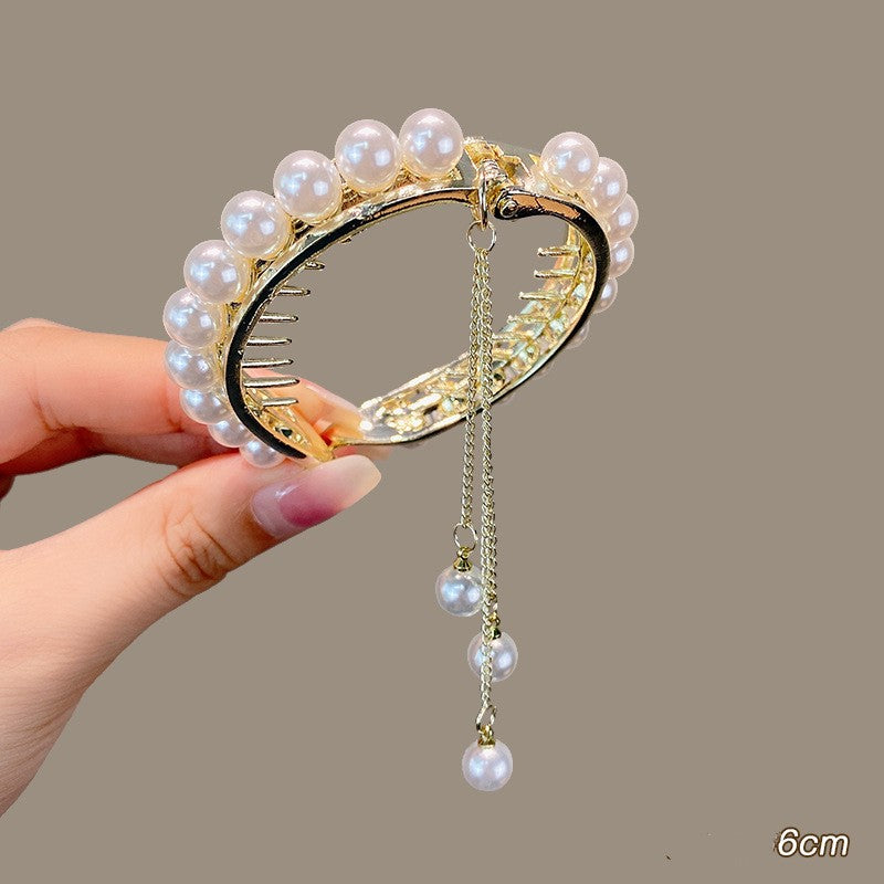 Ball Head Plate Temperament Horsetail Buckle Hair Clip