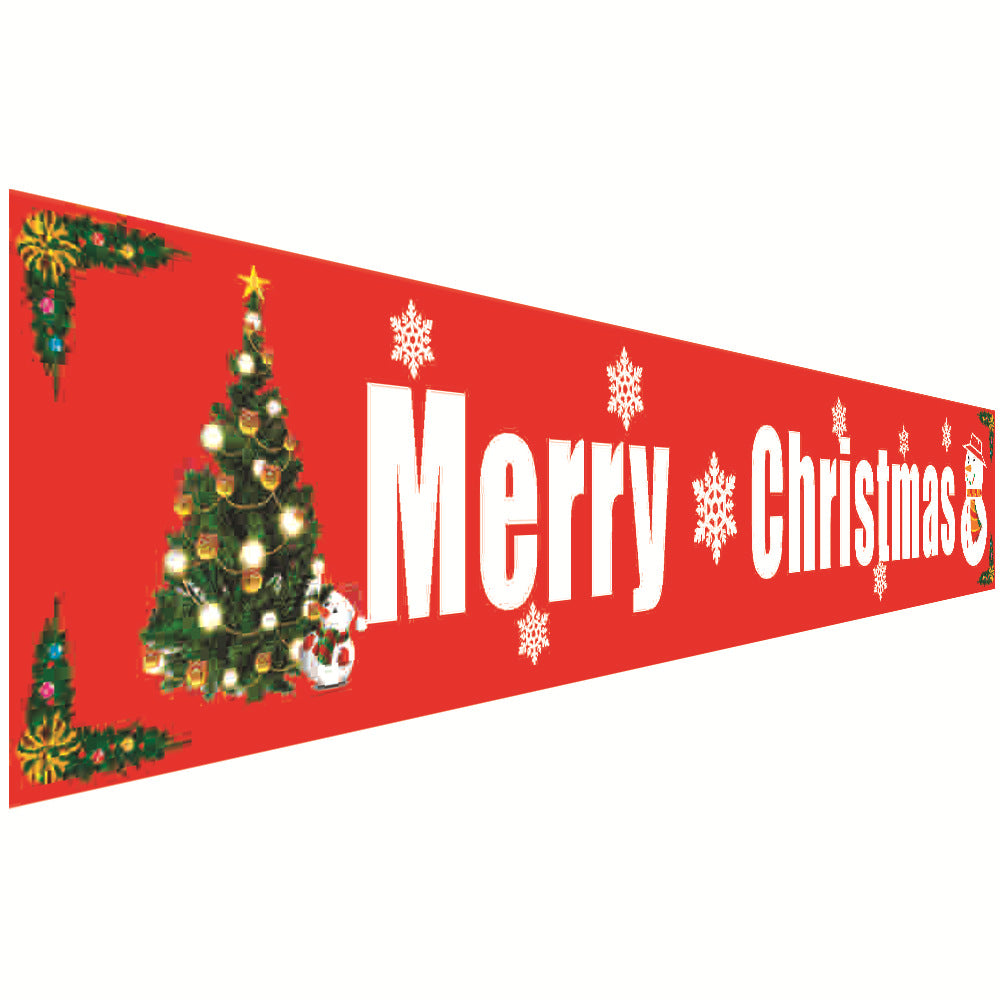 Christmas decorations Christmas couplets curtains Christmas banners pull flags Christmas curtains hanging flags window pendants