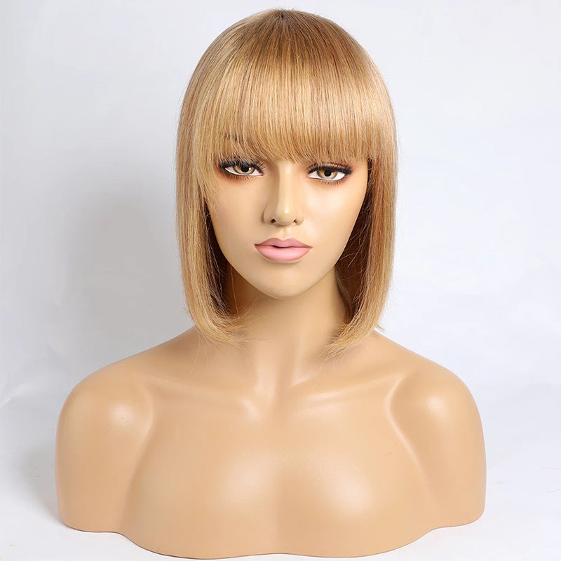 European and American Wig Medium Length Straight Hair