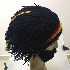 1Pc Reggae Jamaican Rasta Hat Dreadlocks Wig Caribbean Beret Cap Beret Dress Apparel Accessories Fashion Style New