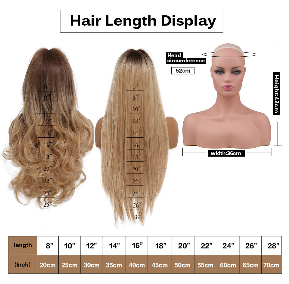 Medium And Small Curly Long Hair High Temperature Silk Wig