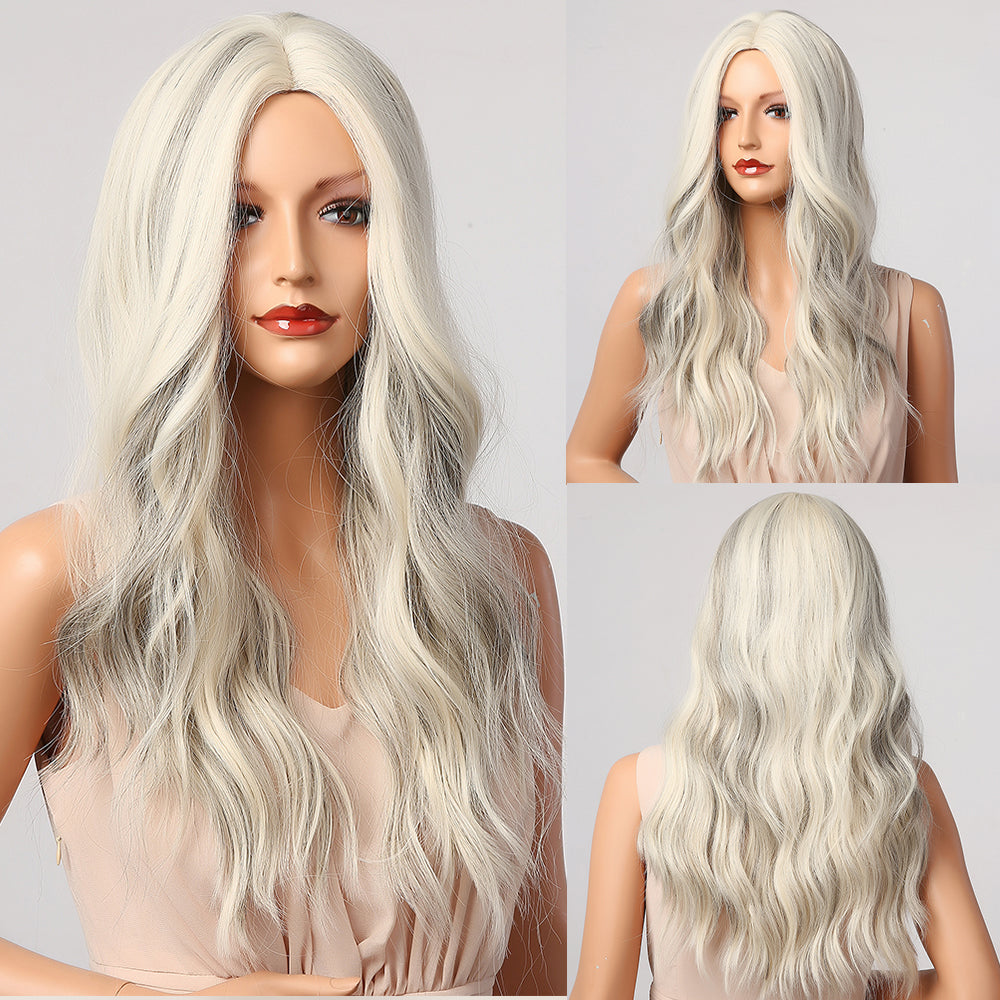 Medium And Small Curly Long Hair High Temperature Silk Wig