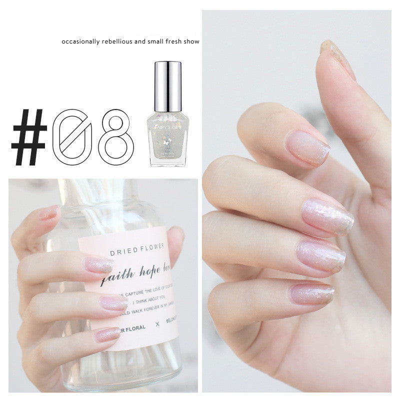 Nail Polish Tear-Free Baking-Free Water-Based Nail Polish New Summer Nail Polish Transparent Gloss Nail Polish