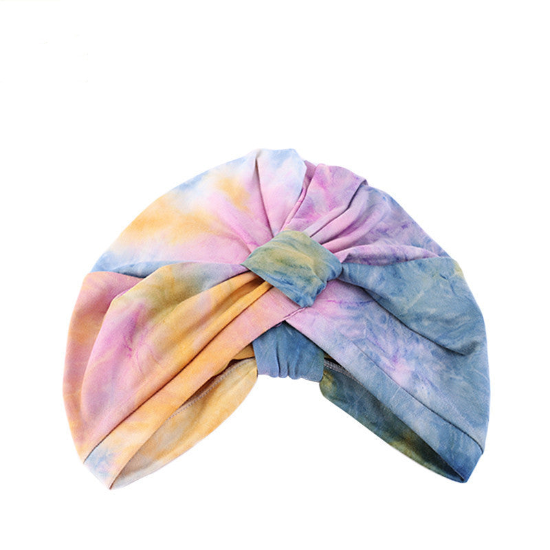 Tie Dyed Turban Hat Ethnic Style Turban Hat Square