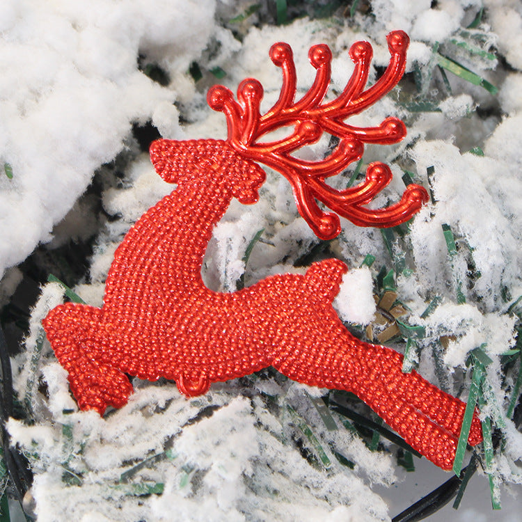 Christmas Decorations 681013cm Electroplated Hemp Dot Christmas Elk Christmas Tree Pendant Gold And Silver Red R'deer