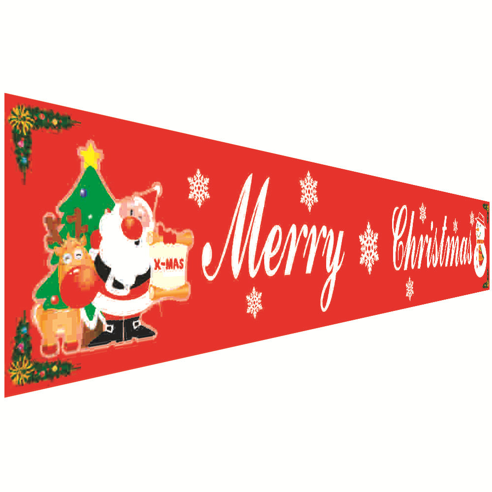 Christmas decorations Christmas couplets curtains Christmas banners pull flags Christmas curtains hanging flags window pendants