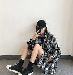 3 Colors Long Sleeve Plaid Blouse Shirt