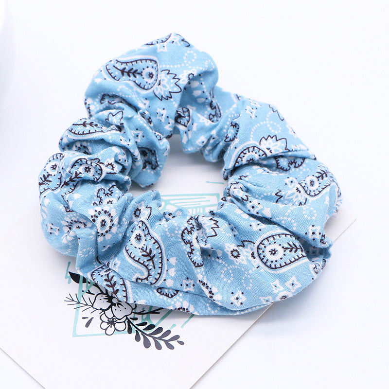 Large Intestine Hair Tie Foreign Trade Cashew Flower Ponytail Hair Tie