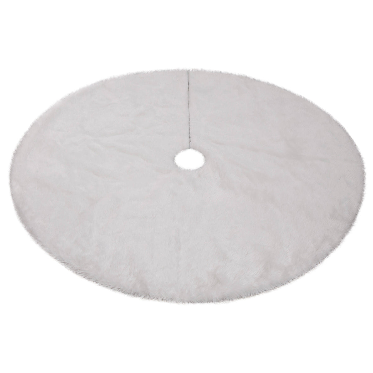 White Plush Christmas-tree Skirt