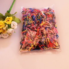 About 2,000 colorful children's baby colored rubber bands, hair band hair rope, head rope disposable rubber band