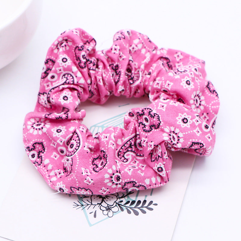 Large Intestine Hair Tie Foreign Trade Cashew Flower Ponytail Hair Tie