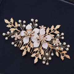 Bridal Headdress Wedding Pearl Hair Comb Insert Comb