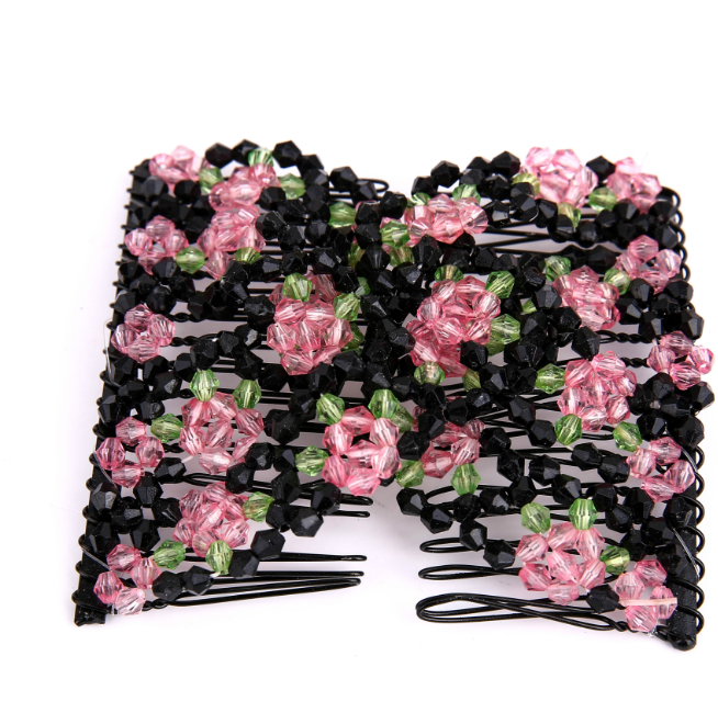 Korean version of the running rivers and lakes stalls hot products bright beaded Variety hair clips magic hair comb hair