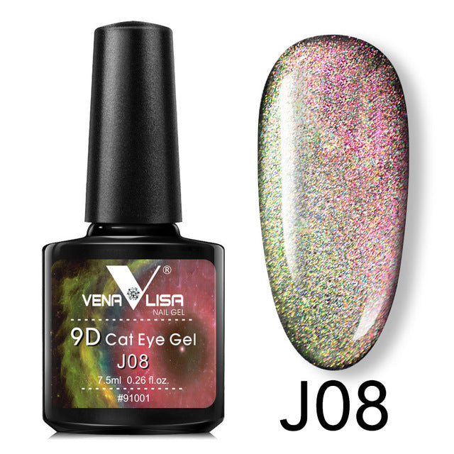 Venalisa 9D Gel Varnish Cat Eye Magic Chameleon Gel Varnish Nail Manicure Galaxy Starry Magnetic Multicolor 5ml Nail Gel Polish