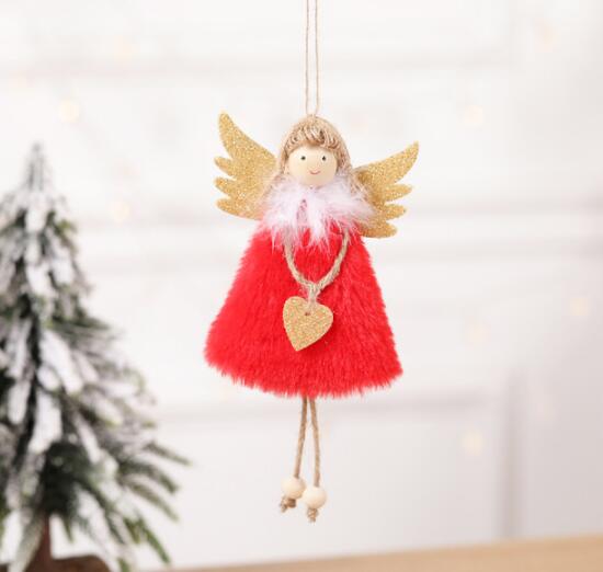 New Year 2021 Christmas Angel Doll Merry Christmas Decorations for Home Christmas Elf Tree Pendant