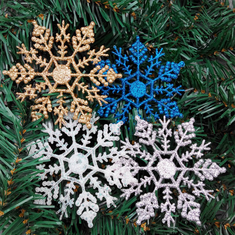 Christmas decorations, acrylic 10CM snowflakes, Christmas necessities, Christmas tree hanger powder wholesale