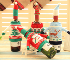 Knitted Christmas Bottle Set