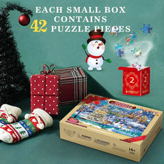 24 Grid Christmas Advent Calendar 1008 Pieces Christmas Puzzle