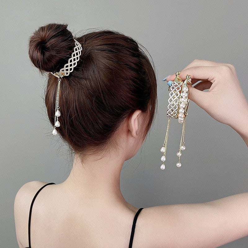 Ball Head Plate Temperament Horsetail Buckle Hair Clip