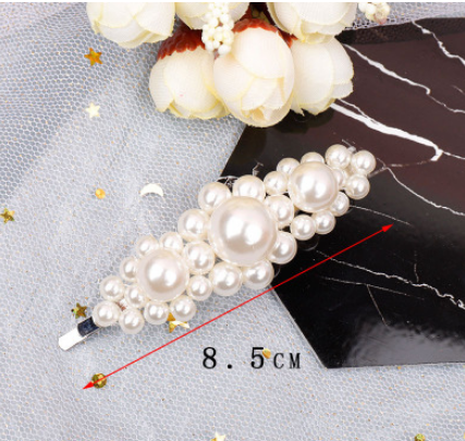 Pearl Hairpin Ins Net Red Word Clip Female Adult Clip Bb Clip Hairpin Bangs Clip Headdres