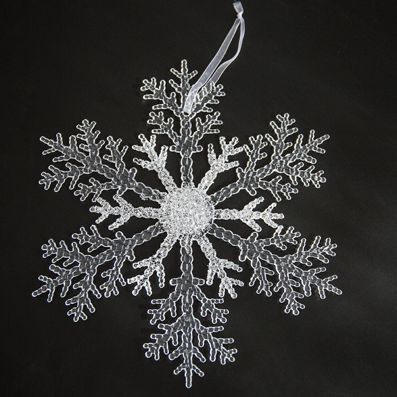 Christmas Decoration Acrylic Transparent Snowflake Christmas Tree Decoration Pendant DIY Christmas Decor For Home