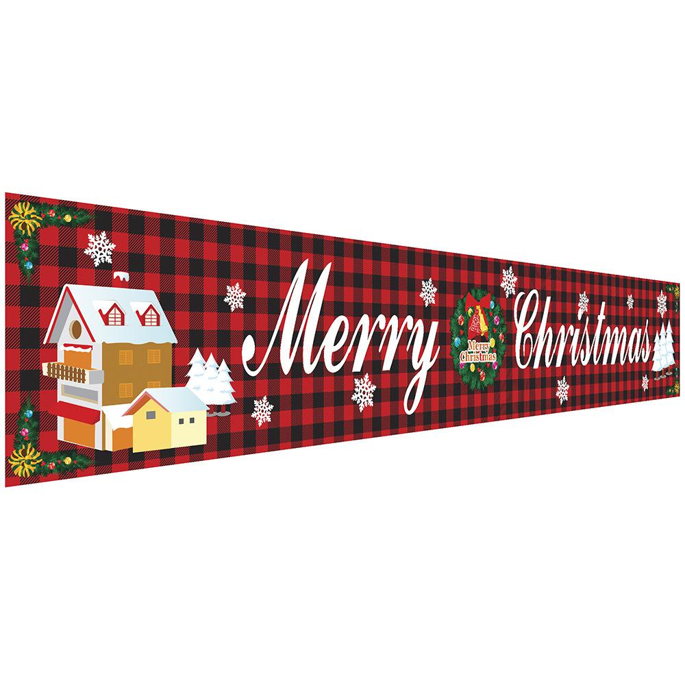 Christmas decorations Christmas couplets curtains Christmas banners pull flags Christmas curtains hanging flags window pendants