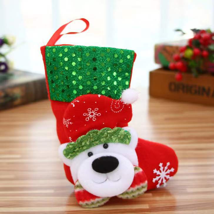 Christmas Decorations Christmas Stocking Pendant Christmas Stocking Gift Bag Hanging Piece