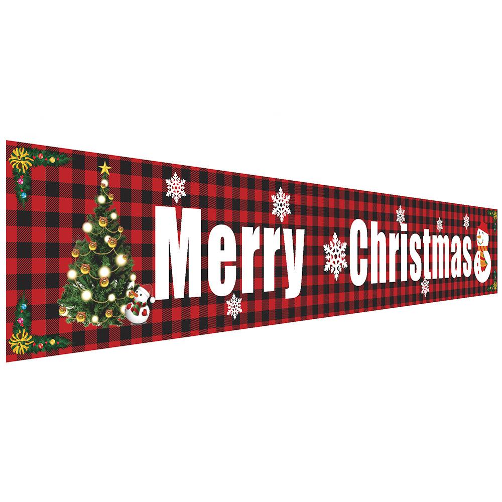 Christmas decorations Christmas couplets curtains Christmas banners pull flags Christmas curtains hanging flags window pendants