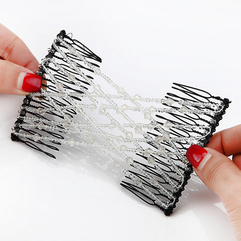 Korean version of the running rivers and lakes stalls hot products bright beaded Variety hair clips magic hair comb hair