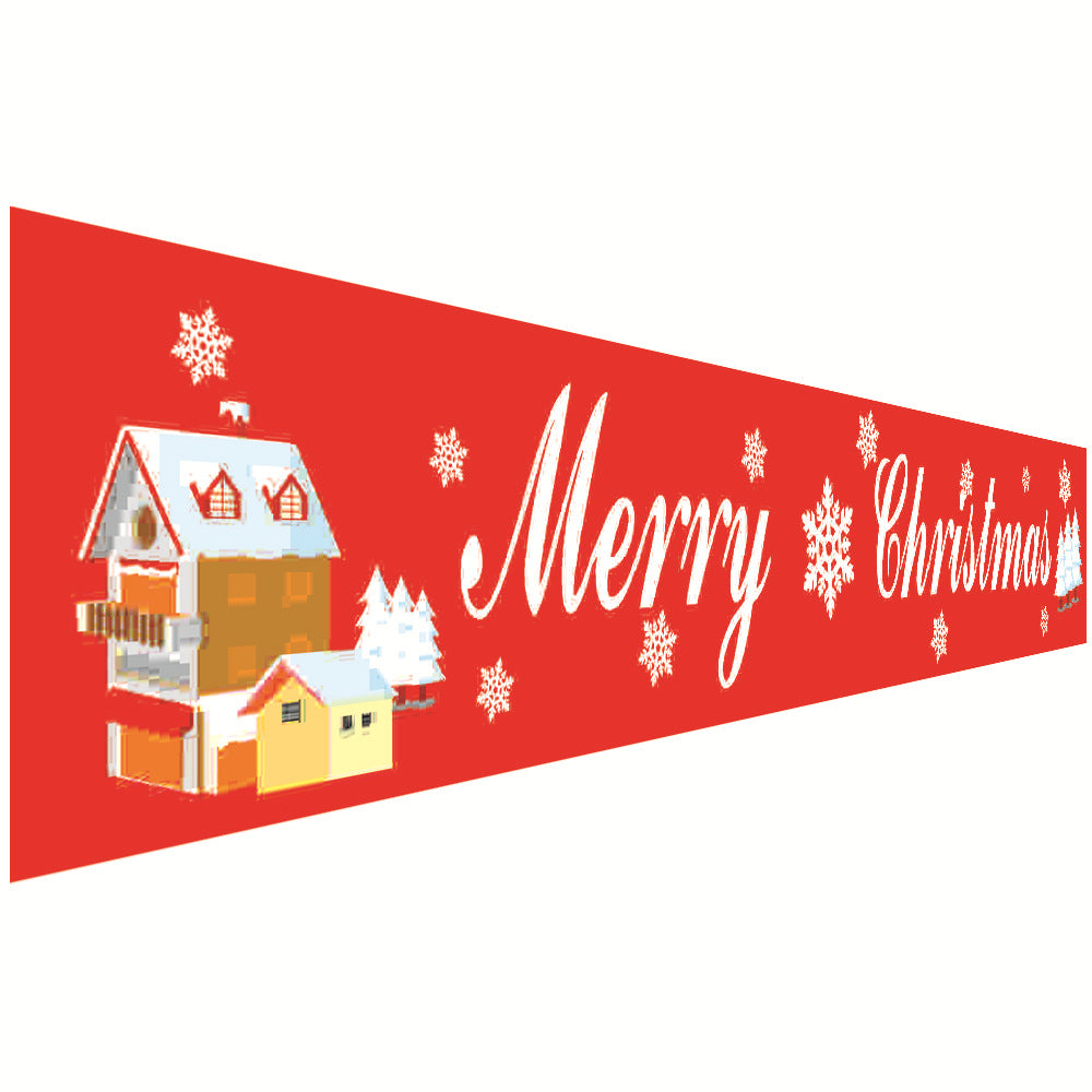 Christmas decorations Christmas couplets curtains Christmas banners pull flags Christmas curtains hanging flags window pendants