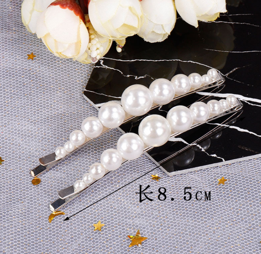 Pearl Hairpin Ins Net Red Word Clip Female Adult Clip Bb Clip Hairpin Bangs Clip Headdres