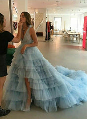 Blue Ball Gown Prom Dresses Long Sexy Prom Dress   fg2771