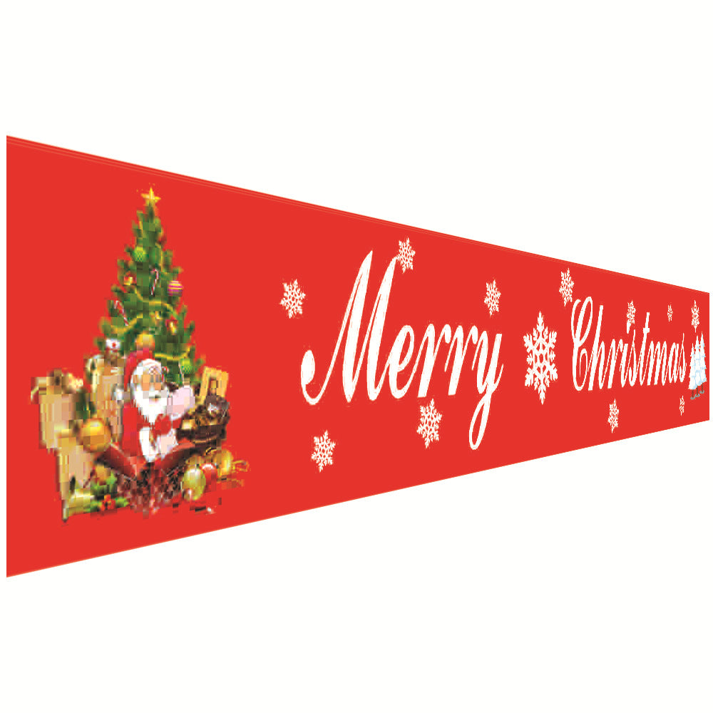 Christmas decorations Christmas couplets curtains Christmas banners pull flags Christmas curtains hanging flags window pendants