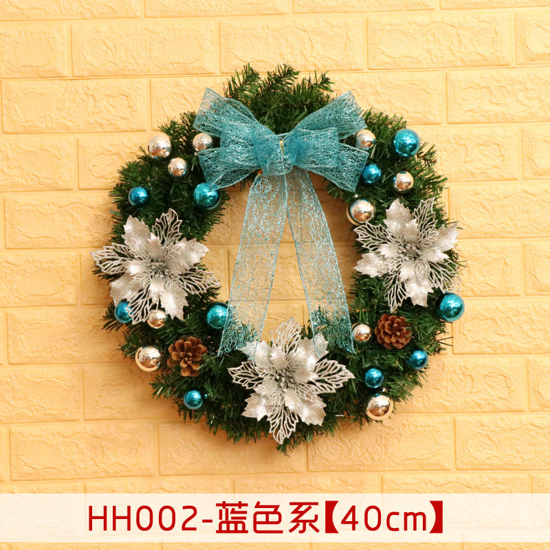 40 50 60CM Christmas Wreath Mince Rattan Ring Door Hanging Christmas Decorations, Christmas Wreath Window