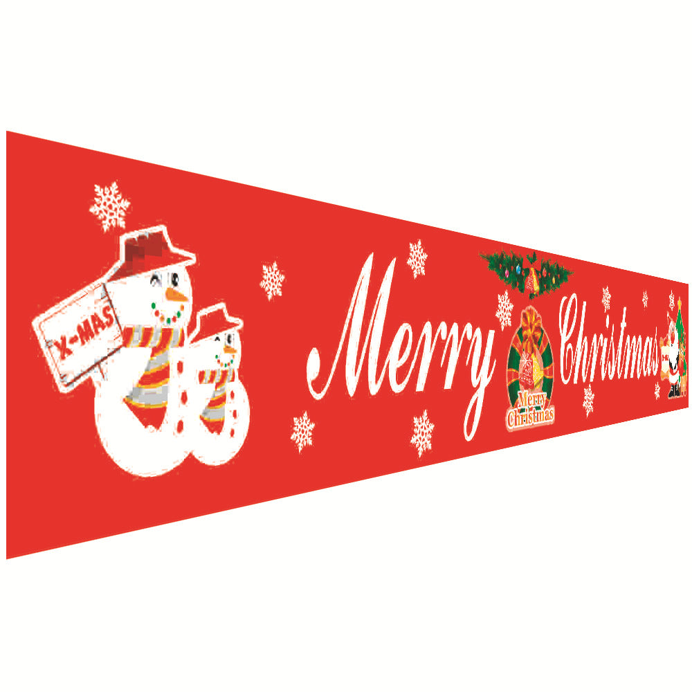 Christmas decorations Christmas couplets curtains Christmas banners pull flags Christmas curtains hanging flags window pendants