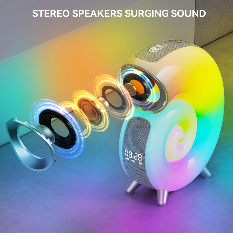 Conch Smart RGB Atmosphäre Licht Bluetooth Lautsprecher Wecker Wake-up Lampe Weiß Noise Maschine Für Schlaf Baby APP Steuerung