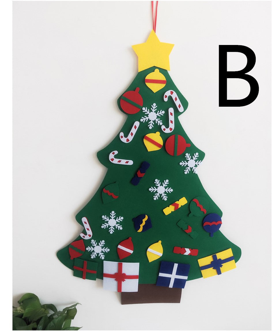 DIY Felt Christmas Tree With Three-dimensional Christmas Tree