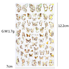 Butterfly Nail Sticker Simulation Bronzing Laser