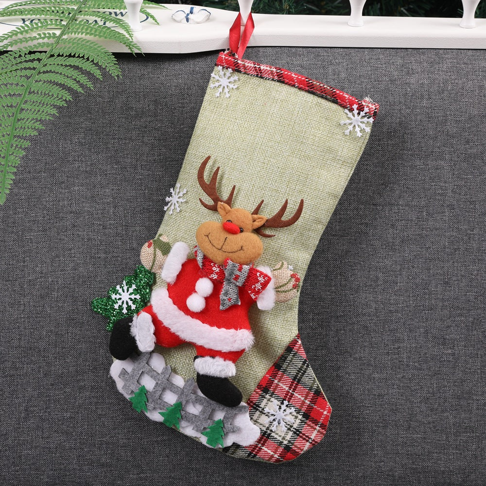 Weihnachtsdekorationen, Weihnachtsmann-Socken, Weihnachtsbaum-Anhänger, Weihnachtssocken, Geschenktüte, Weihnachtstüte