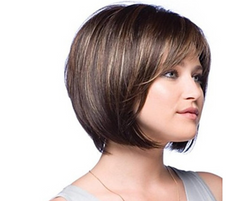 Short straight hair brown fashion wig