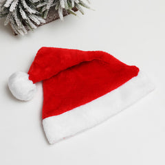 Christmas Goods Christmas Dense Velvet Short Plush Santa Hat New Super Soft Christmas Hat