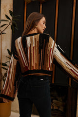 Ashley Brown Mehrfarbiger Pullover 