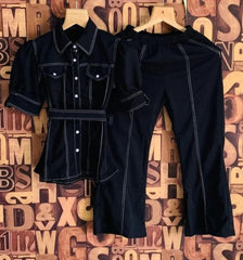 Black Denim Co-ord Set