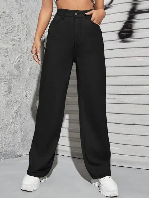 Black Wide Leg Jeans