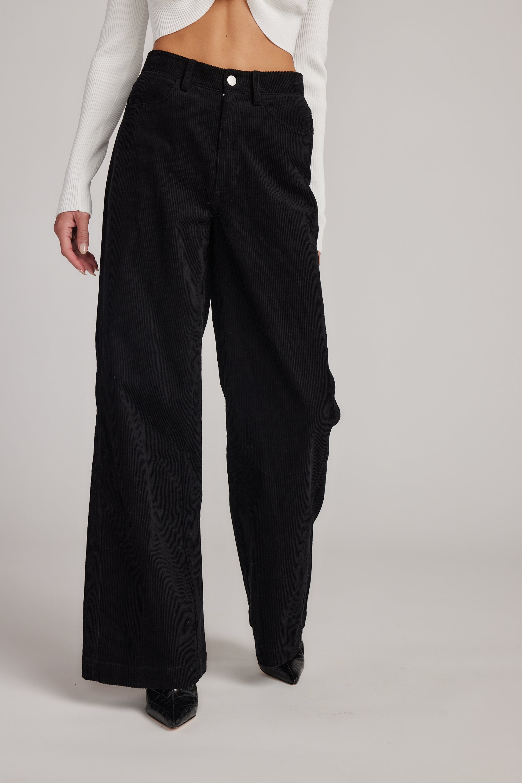 Clarence Black Corduroy Pants