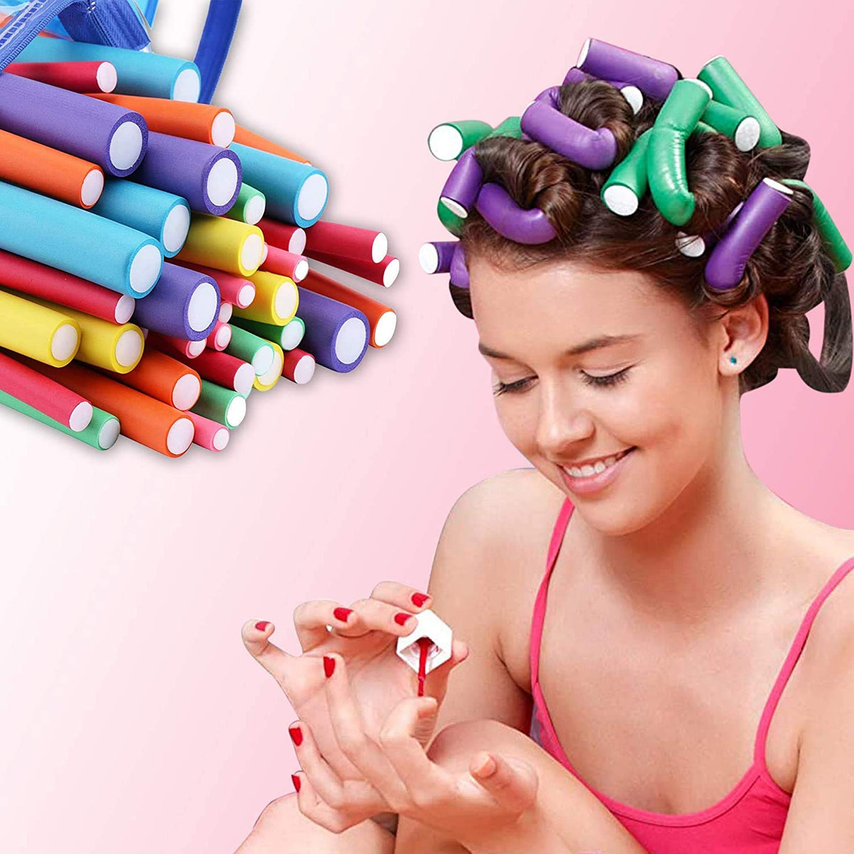 Colourful Hair Curlers