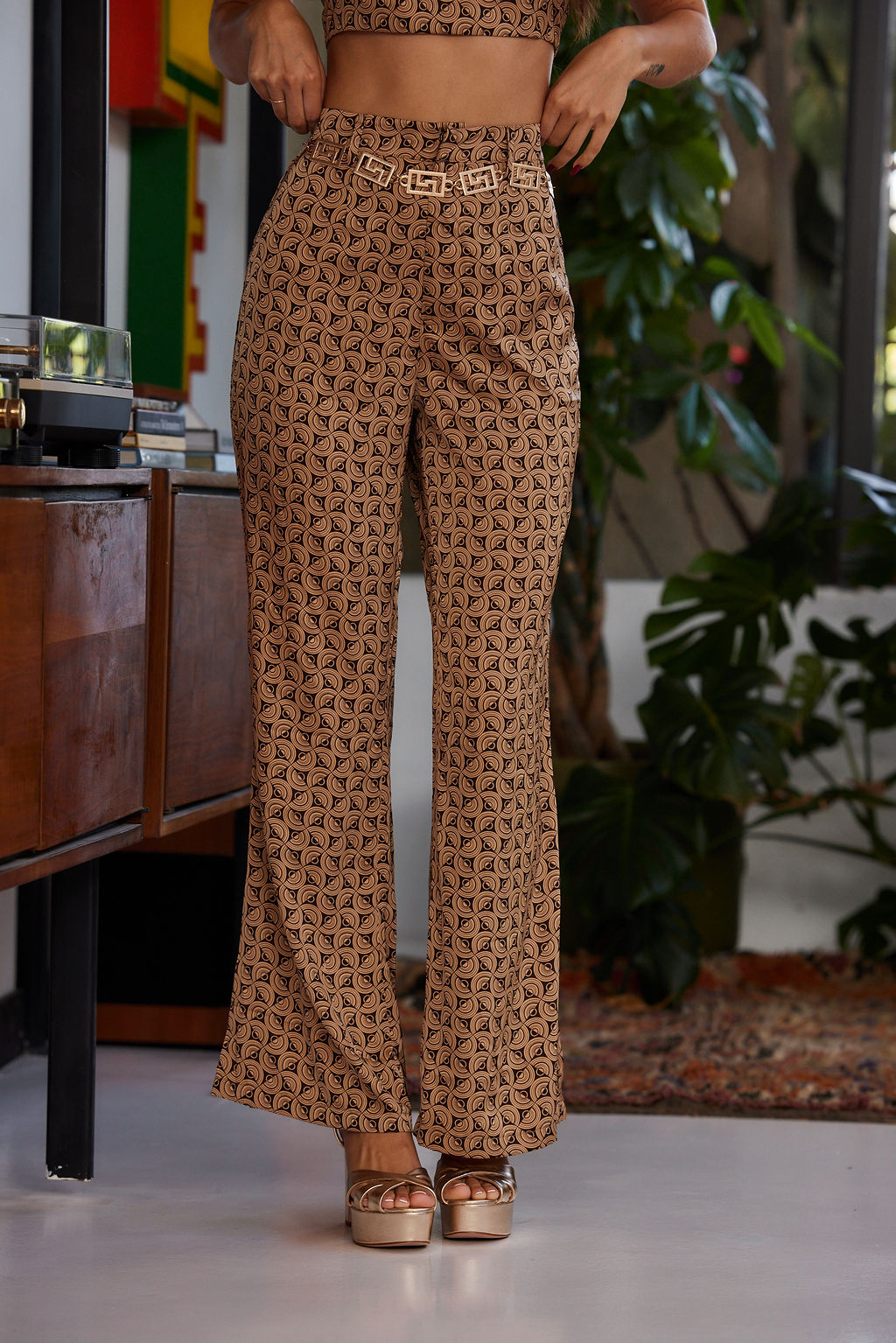 Daisy Retro Printed Trousers