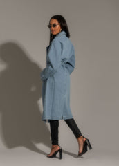 Cassis Denim-Trenchcoat in heller Waschung