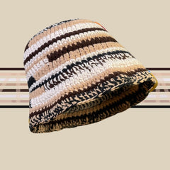 Color Handmade Striped Knitted Hat Children